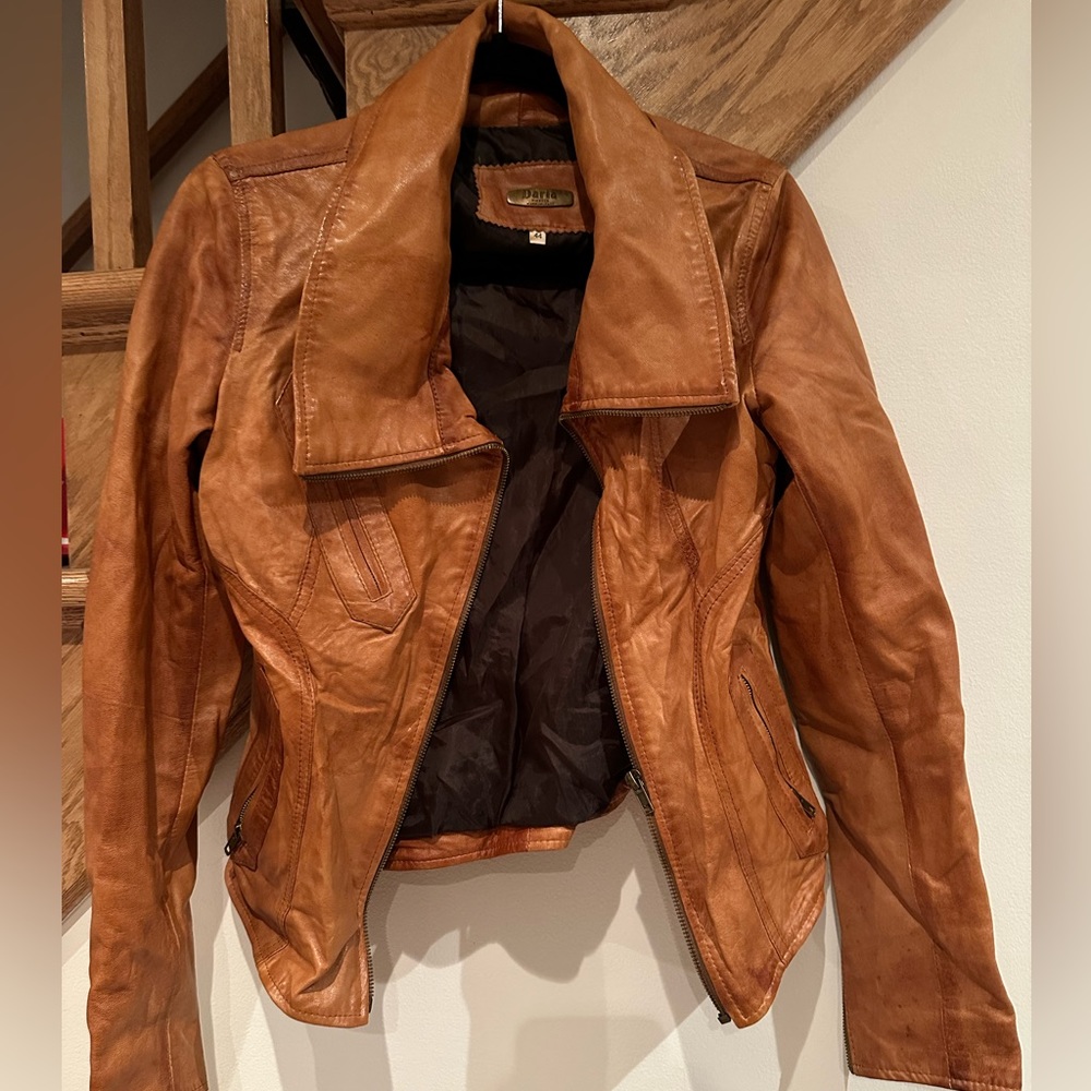 Hand Dyed Genuine Italian Leather Jacket